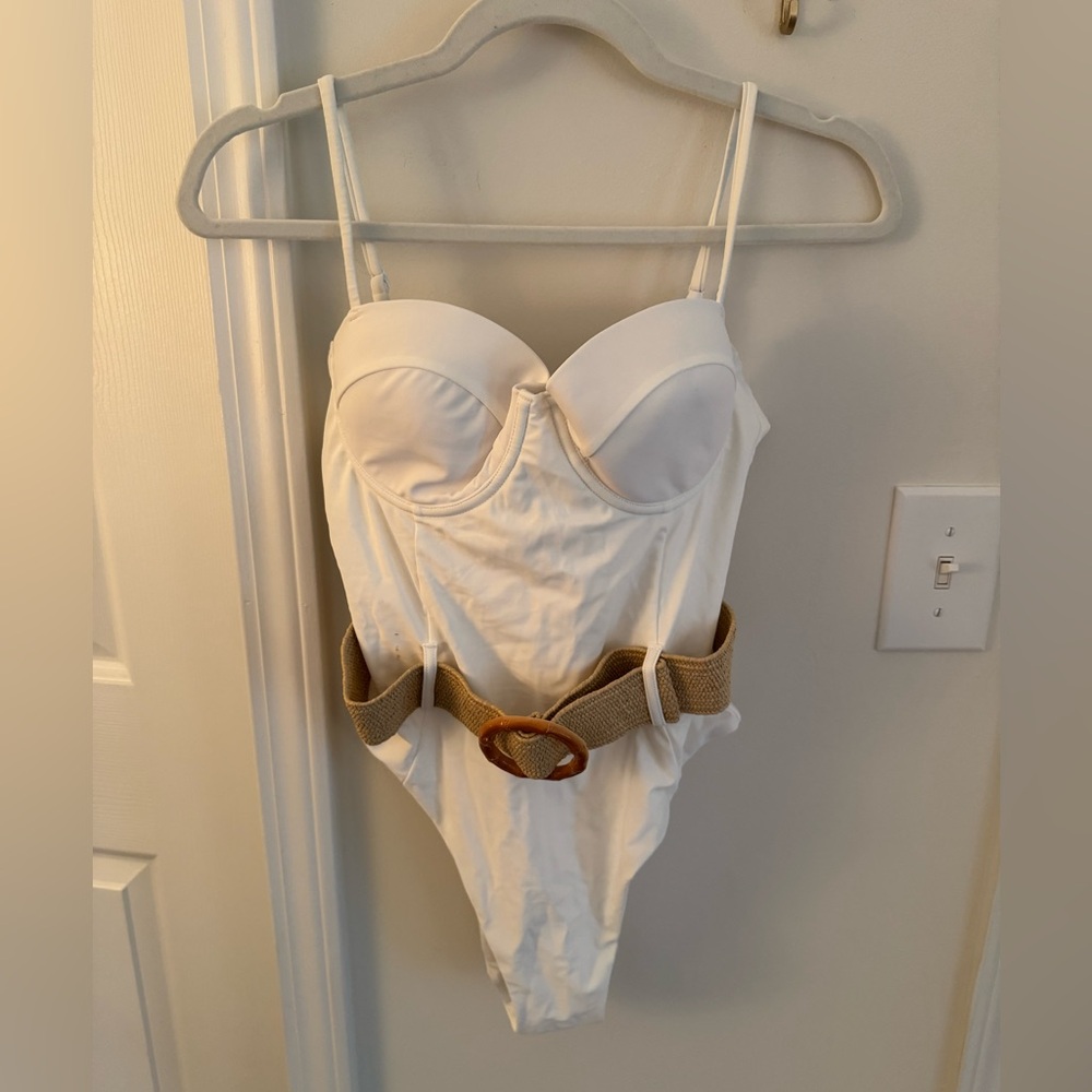 Caitlin Covington x Pink Lily Swimsuit with belt